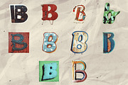 260 Stylized Alphabets (for collage), an Object Graphic by Megan Aili Designs (Thumbnail 3 of 28)