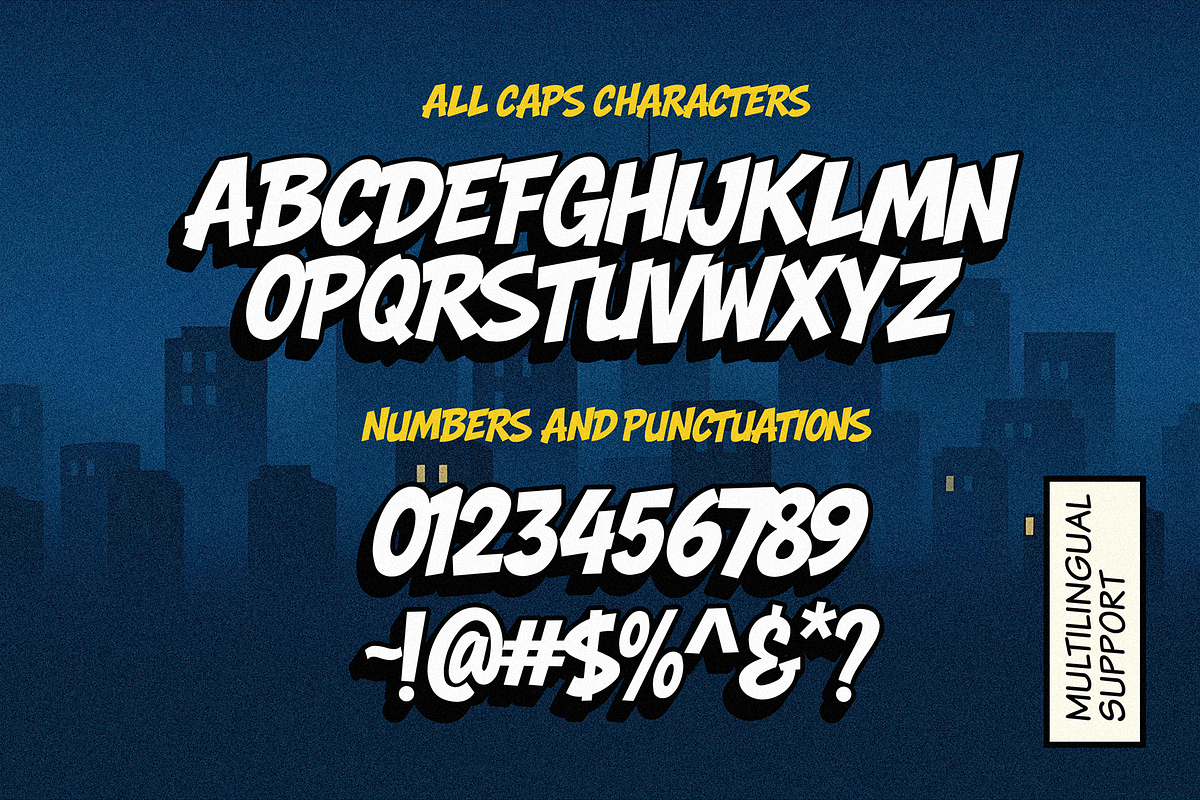 Hero Bump - Comic Display Font, a Handwritten Font by figuree studio (Photo 5 of 7)