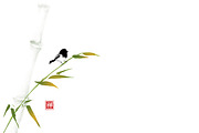Sumi-e ink painting. Minimalism., an Illustration by Elina_Li (Thumbnail 2 of 38)