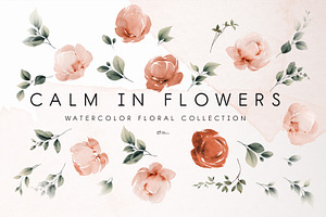 Calm in flowers, floral collection