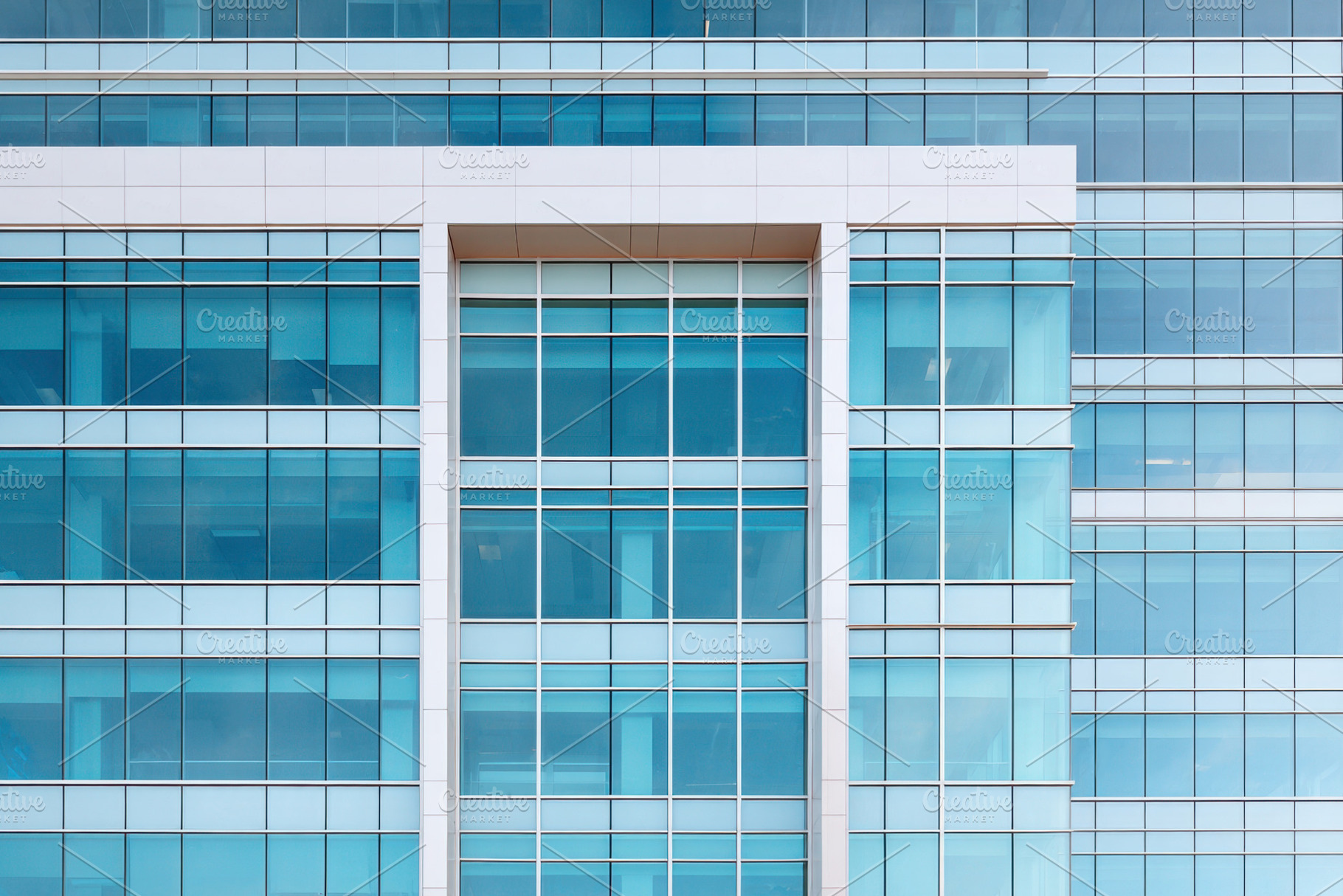 Modern concrete building facade with windows, an Architecture Photo by AlyaAnd