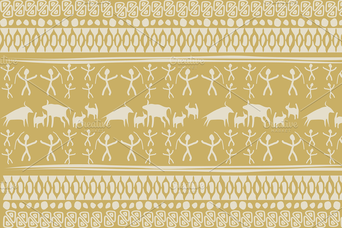 Cave Art Patterns, a Pattern Graphic by ThaiByGaew (Photo 11 of 12)
