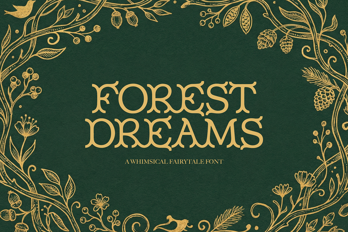 Forest Dreams | Whimsical Font, a Serif Font by gafaroff studio (Photo 1 of 7)
