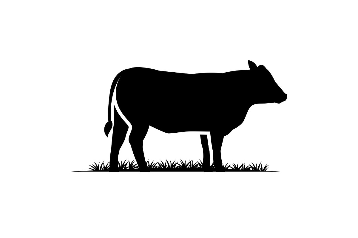 Cow Angus Cattle Grass Silhouette, a Branding & Logo Template by Buqancreative (Photo 10 of 10)