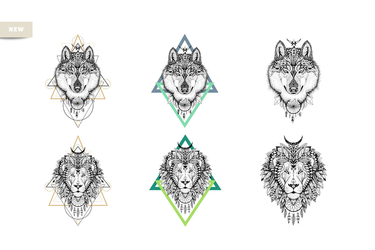 All tribal goods BUNDLE, an Animal Illustration by AnastasiaFears (Photo 9 of 17)