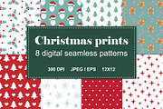 Christmas seamless patterns, a Pattern Graphic by Swetsol (Thumbnail 1 of 7)