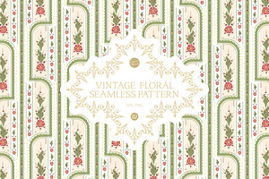Vintage Floral Pattern 2 Shabby Chic, a Pattern Graphic by Euonia Meraki