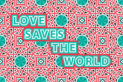 Turquoise Mosaic Patterns Set, a Pattern Graphic by dacascas (Thumbnail 6 of 6)