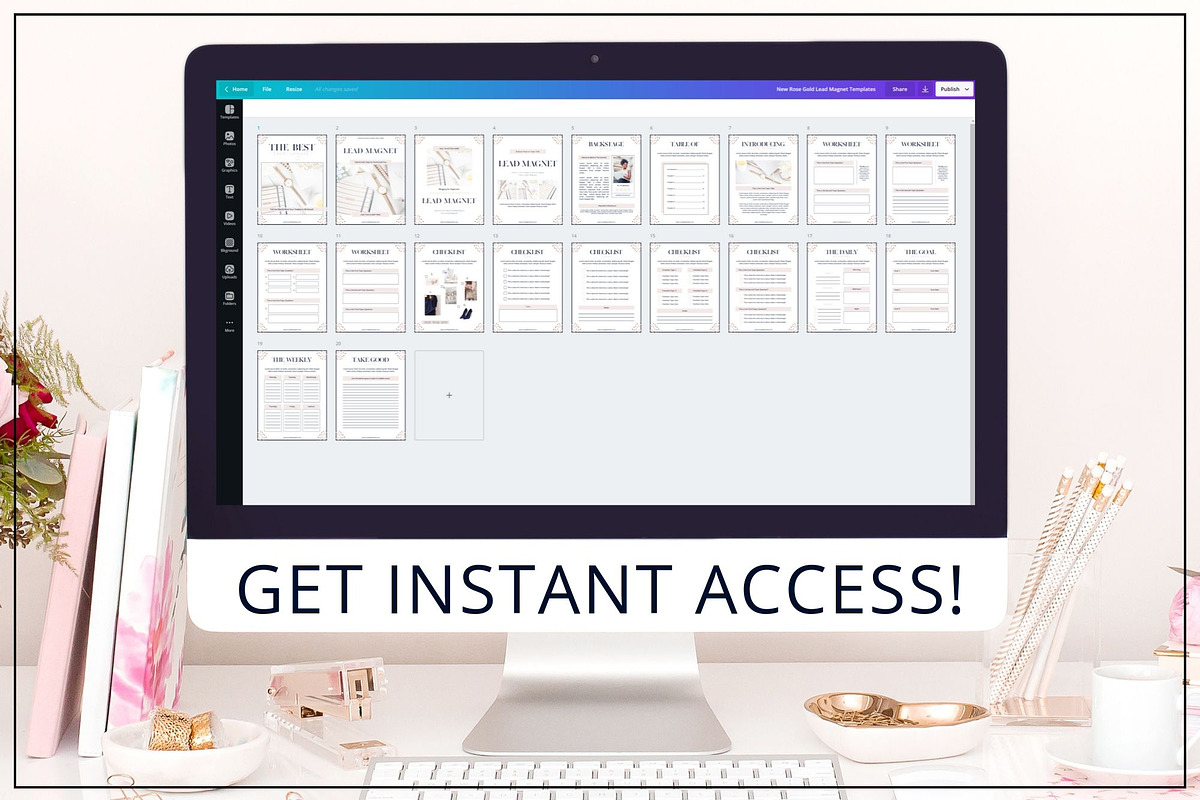 Lead Magnet Freebie Canva InDesign, a Magazine Template by Lady Boss Studio (Photo 10 of 10)