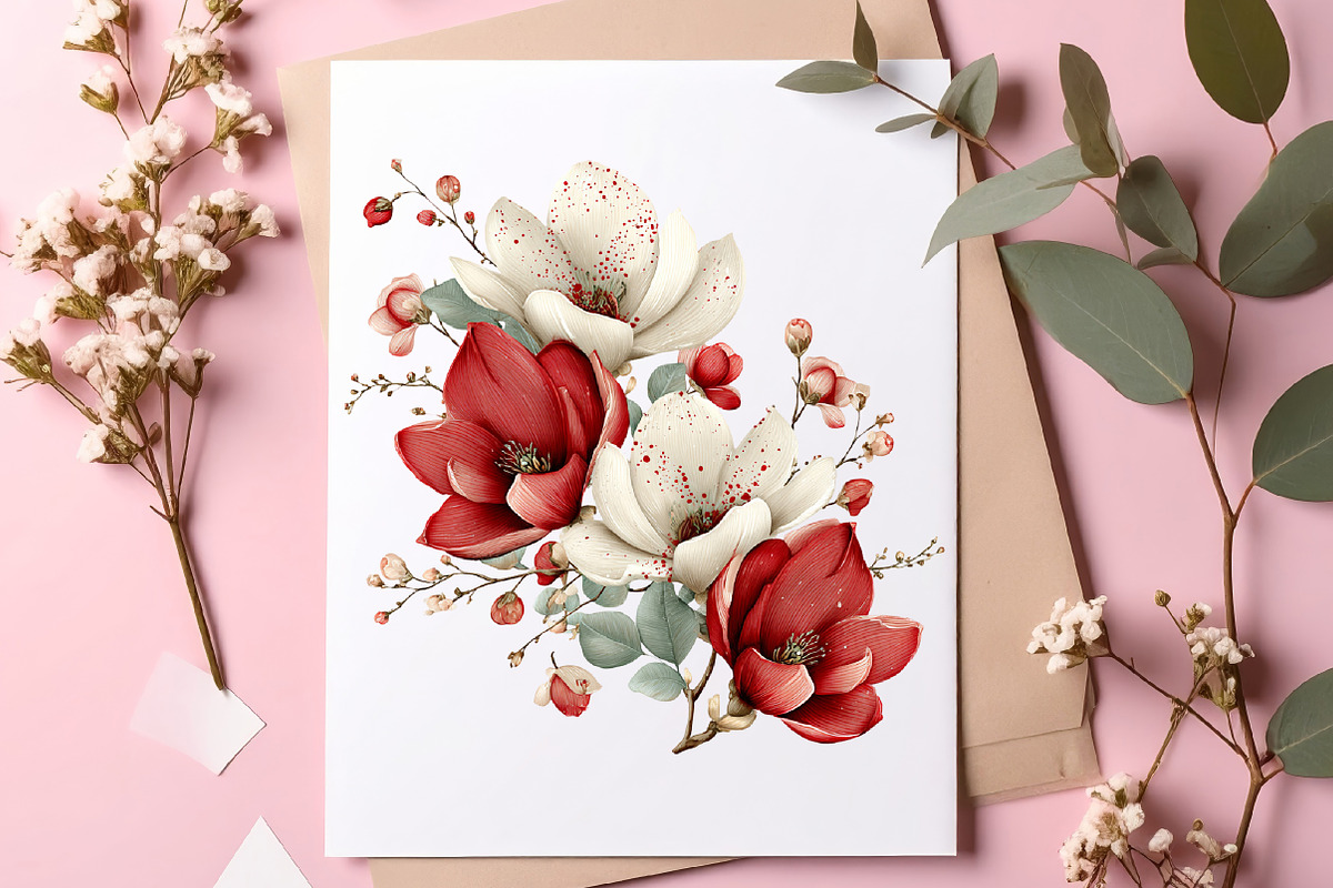 Whimsical spring flower clipart, an Illustration by SinaCreation (Photo 6 of 11)