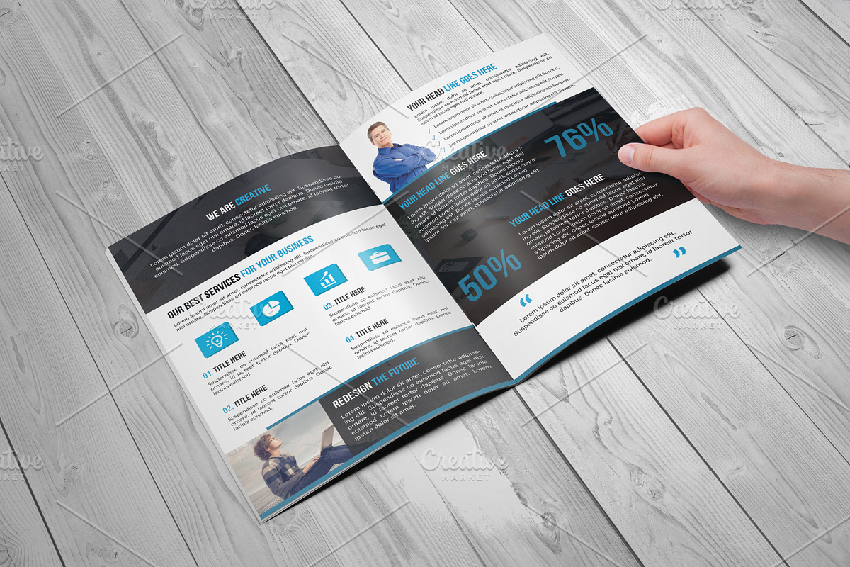 Corporate Bi Fold Brochure Template, a Brochure Template by Alice_s (Photo 1 of 8)