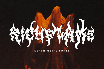 Richflame - Death Metal Fonts, a Blackletter Font by Prioritype Co