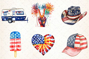 Retro 4th of July Sublimation Bundle, an Illustration by DreamCafeArt (Thumbnail 3 of 3)