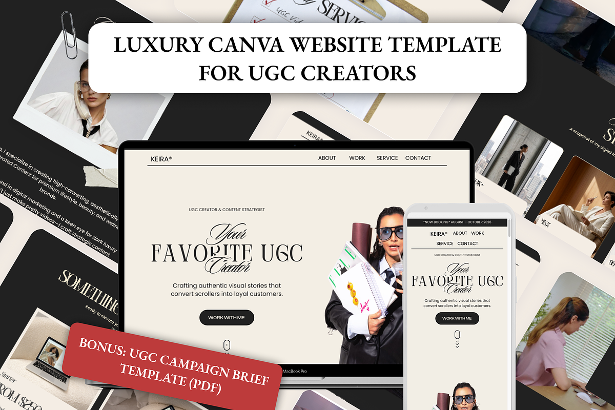 Canva Website Template UGC Creator, a Marketing Template by AtelierDuVow (Photo 7 of 10)