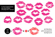 Vector Lipstick Kisses, an Illustration by Lina's store (Thumbnail 2 of 5)