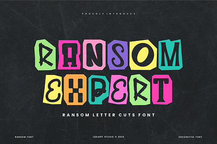 Ransom Expert - Letter Cut Font, a Sans Serif Font by Iqsiart Studio