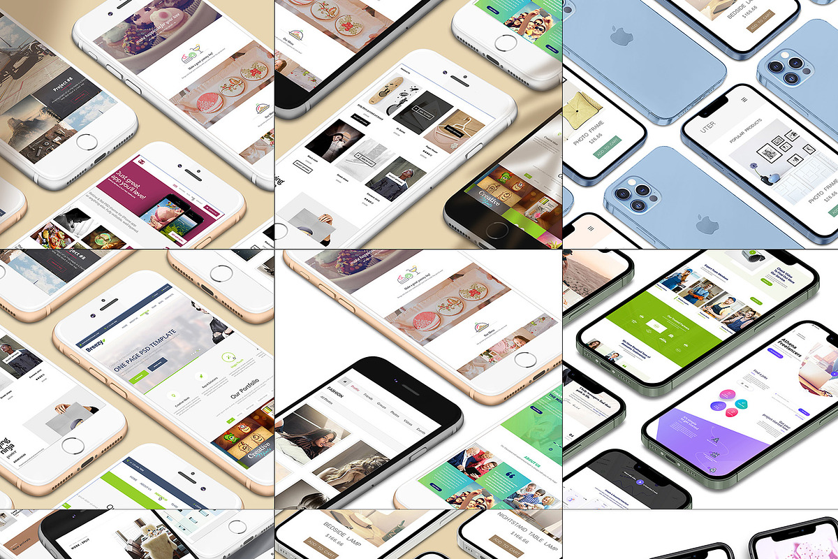 ALL 3D iPHONE MOCK-UP BUNDLE VOL-9, an iPhone Mockup by Graphicsworld125 (Photo 2 of 19)