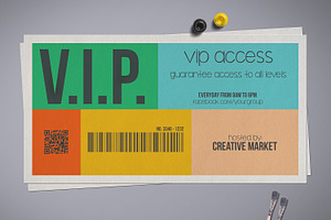 Metro Style Vip Pass Template