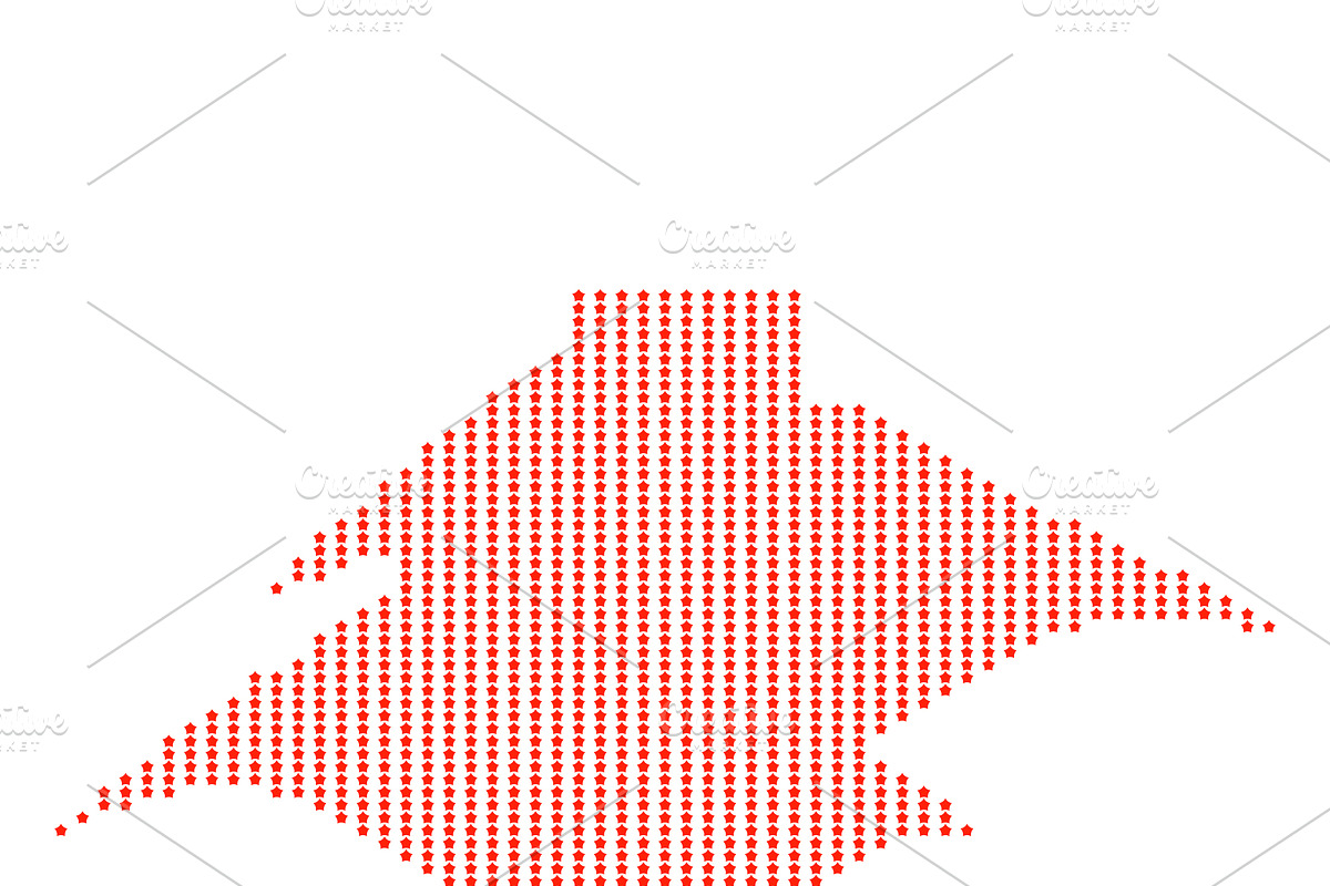 Red Halftone Star Pattern, a Pattern Graphic by Design Store (Photo 2 of 3)