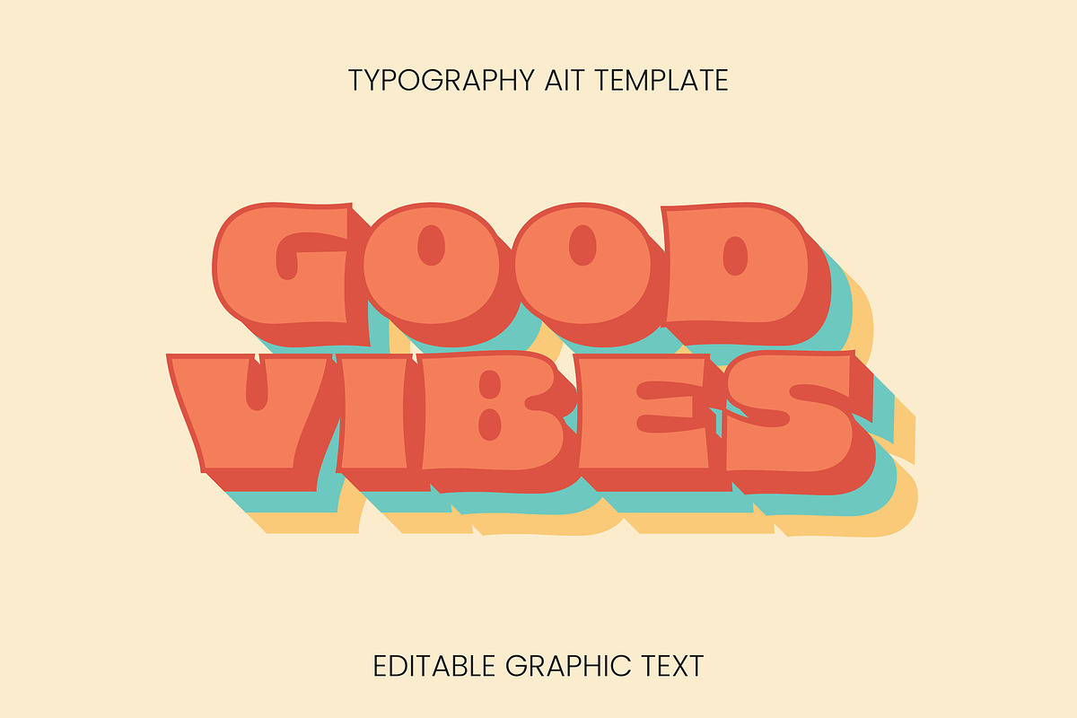 Retro Layered Block Text Effect preview 3