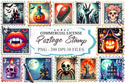 Halloween Postage Stamp Clipart, an Illustration by designcity5 (Thumbnail 1 of 5)