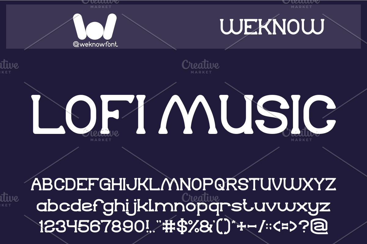 Lofi Music font, a Serif Font by weknow (Photo 1 of 5)
