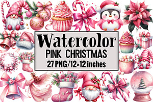 Pink Christmas, an Illustration by Design Market