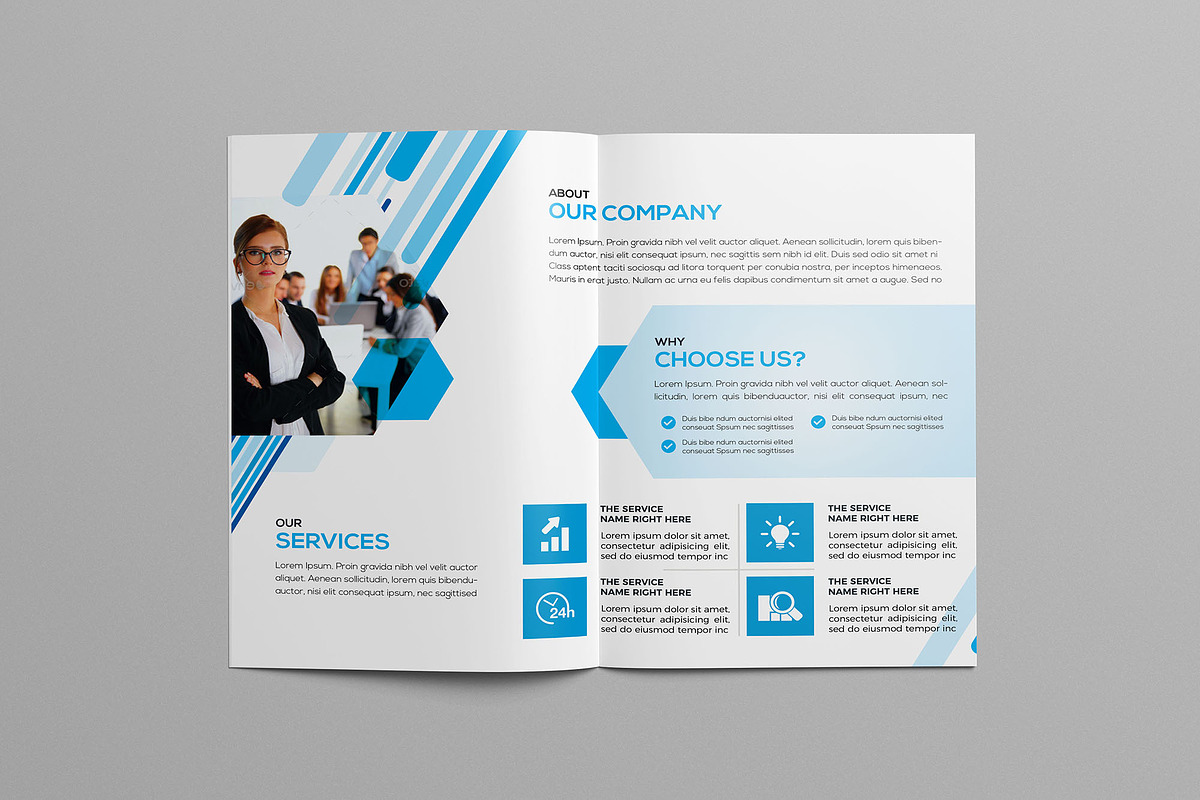 Corporate Bifold Brochure, a Brochure Template by GreenPixi (Photo 3 of 4)