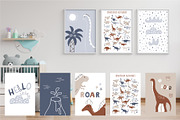 ROAR. Dino Patterns & Alphabet, a Pattern Graphic by ValeriiaFeeva (Thumbnail 9 of 12)