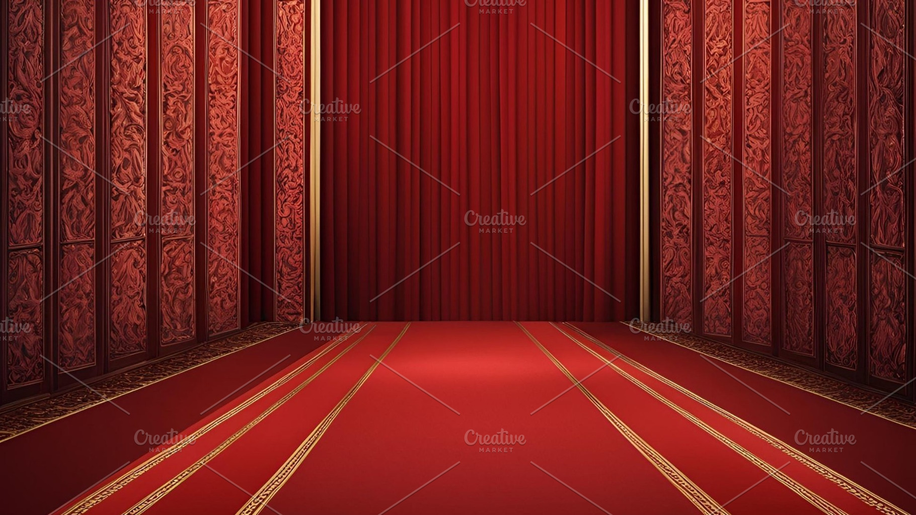 Red Show back stage background image, an Abstract Photo by ComfortQ