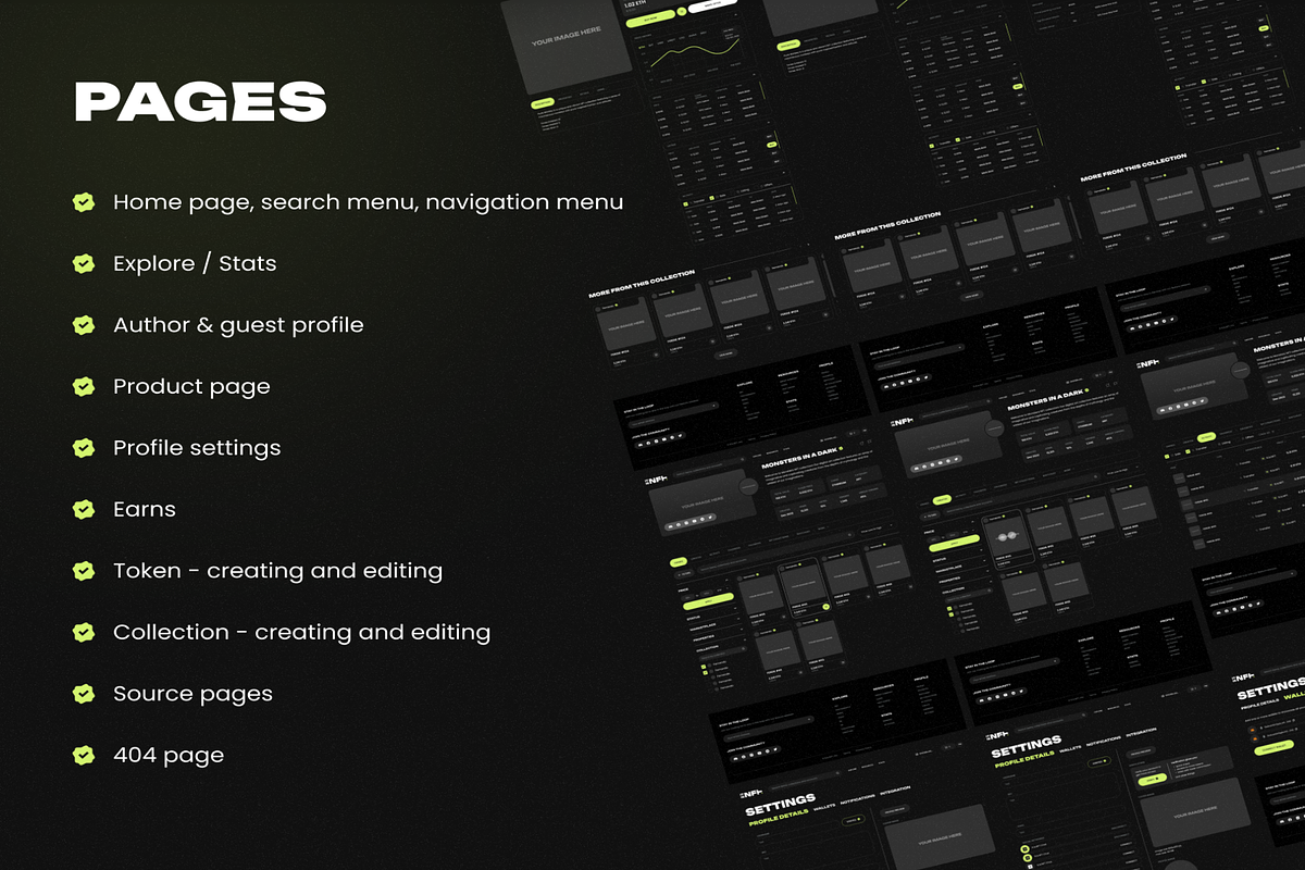 NFT marketplace - UI kit, an UI Kit Template by Digital_Fantasies (Photo 2 of 8)