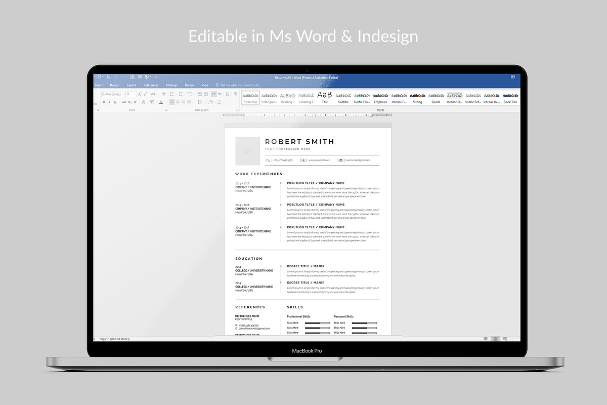 Resume, a Resume Template by Brochure-Market (Photo 3 of 3)
