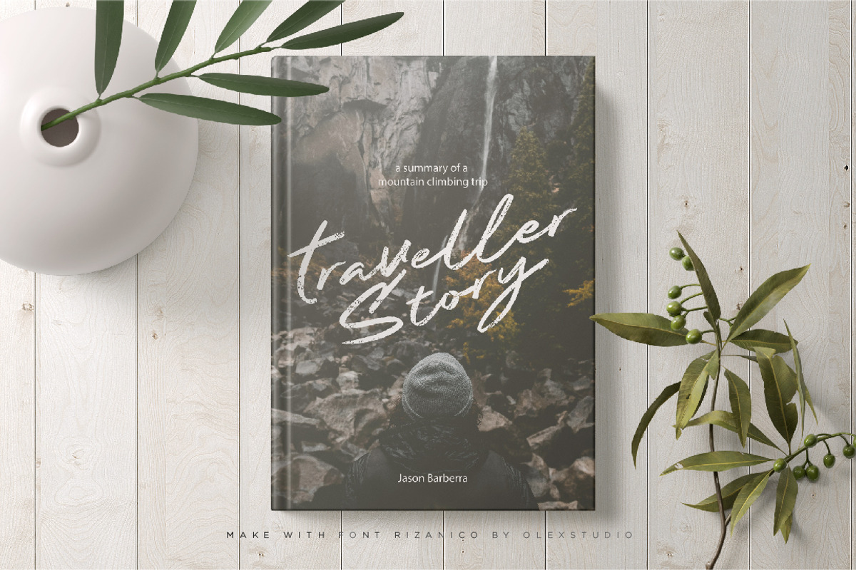 Rizanico - Handwriting Brush Script, a Script Font by Olexstudio (Photo 4 of 8)