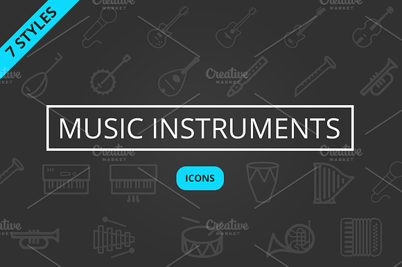 Music Instruments Icon Set