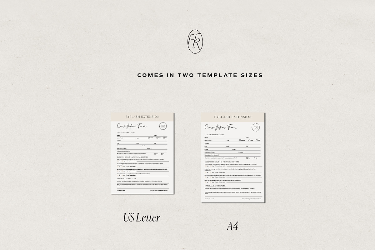 Eyelash Extension Business Forms, a Marketing Template by HelloKarla (Photo 3 of 4)