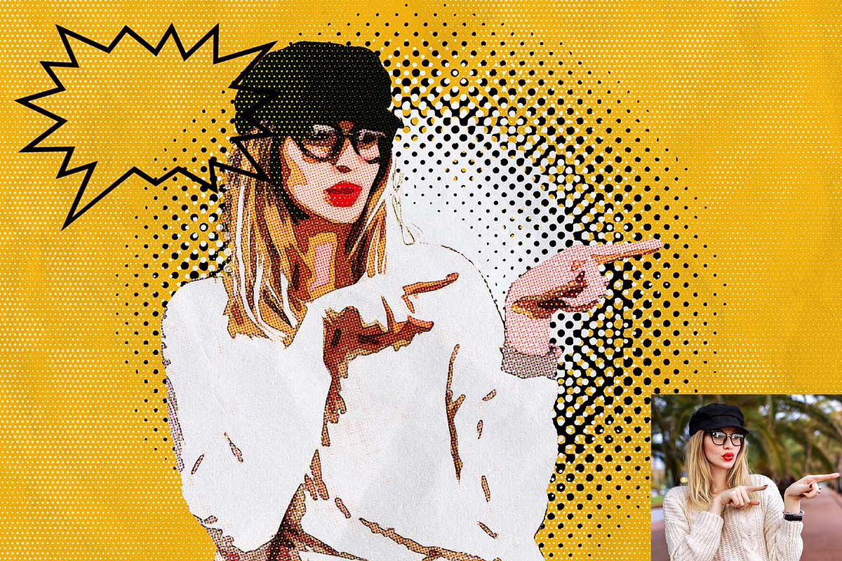 Comic Halftone Dots Effect Ps Action, an Action Add-On by Studio Retouch (Photo 7 of 11)