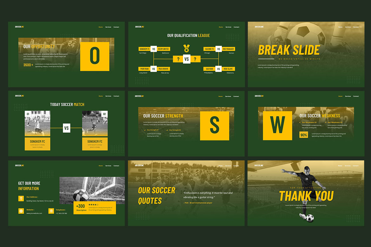 Soccer Match - Presentation Template, a Presentation Template by Haidezign (Photo 4 of 4)