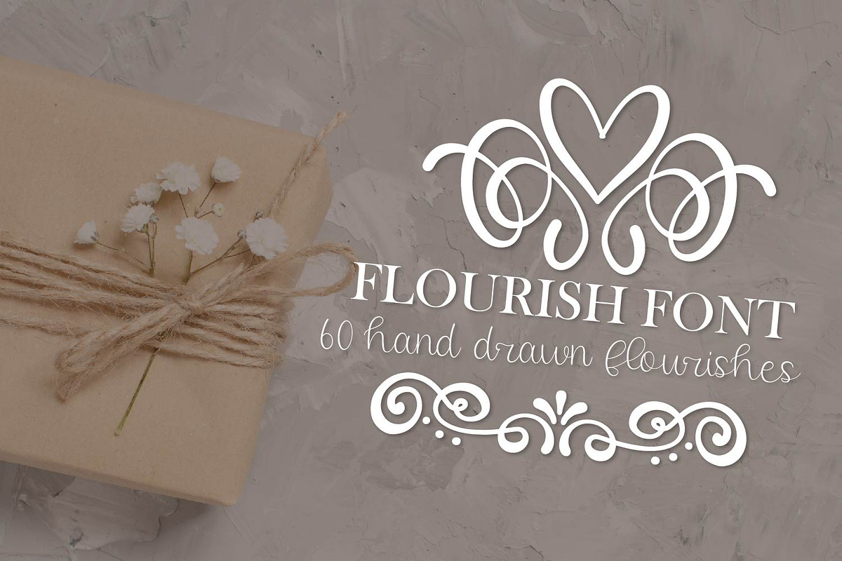 Flourish Font - 60 Ornaments preview 3