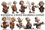 Whimsical Easter Grandma Clipart, an Illustration by OK Design (Thumbnail 2 of 6)