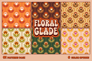 6 Floral Glade Seamless Patterns