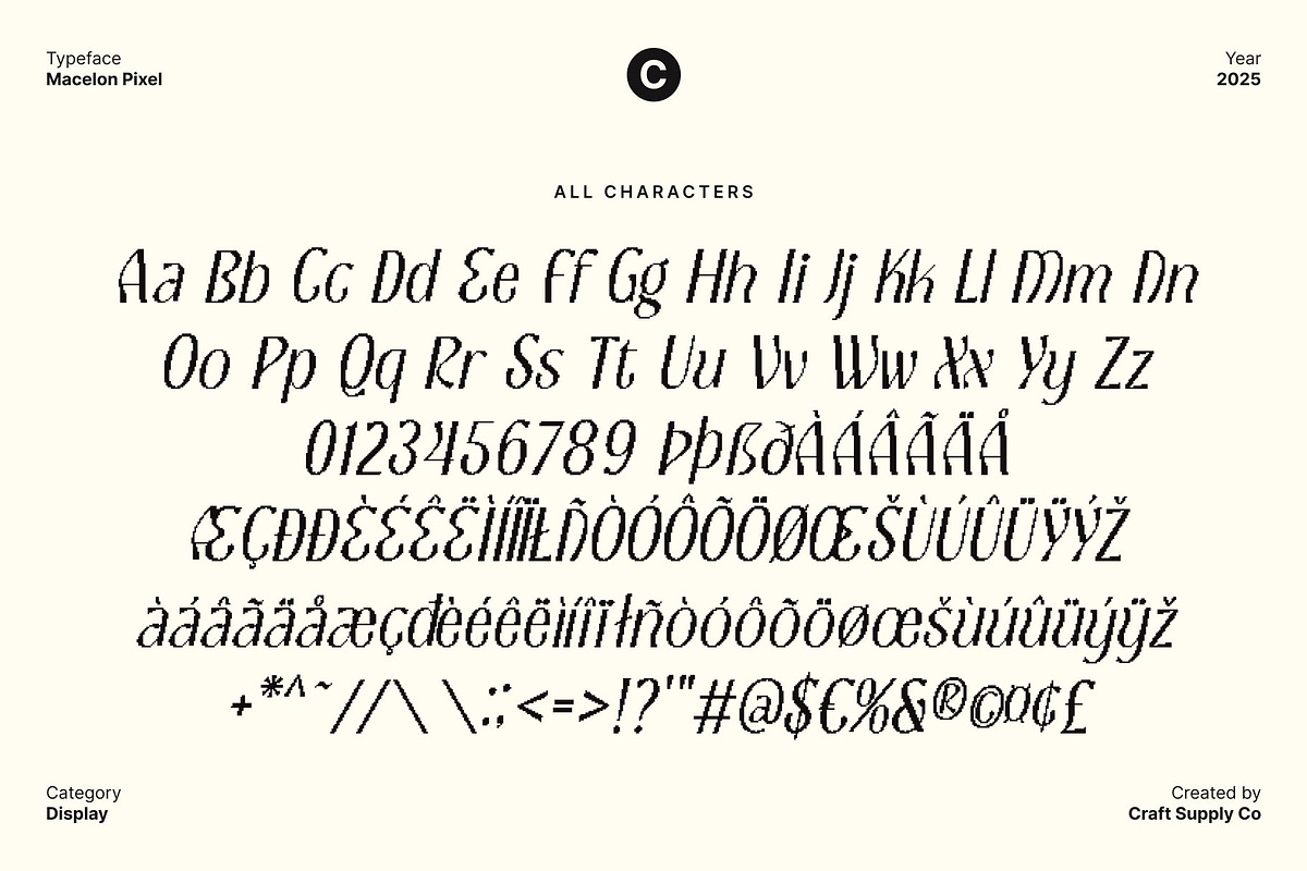 Macelon Pixel, a Sans Serif Font by Craft Supply Co. (Photo 8 of 8)