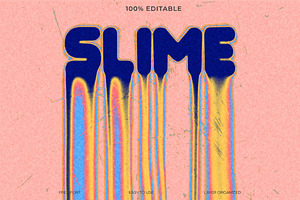 Slime Melted Font Style Effect