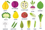 Fruits and Vegetables Clipart Bundle, an Object Graphic by Gulnara Sabirova (Thumbnail 6 of 35)