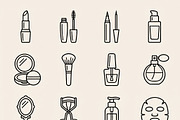 43 Beauty Makeup Outline Icons, an Outline Icon by adenpinkstore (Thumbnail 1 of 24)