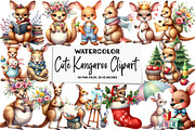 Cute Kangaroo Clipart, an Illustration by DreamArtGraphic (Thumbnail 1 of 5)