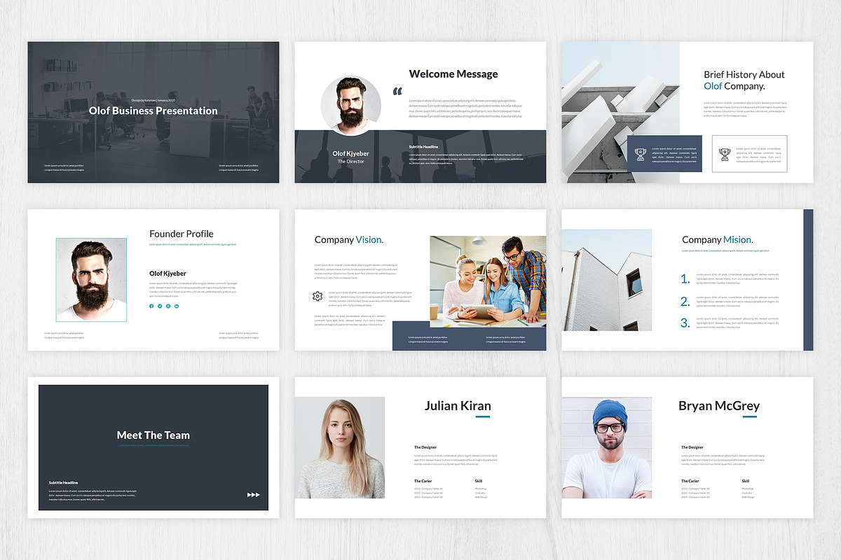 Olof - Powerpoint Template, a Presentation Template by kylyman