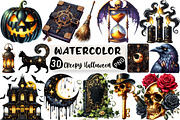 Creepy Black and Gold Halloween, an Illustration by Black Bird Studio (Thumbnail 1 of 6)