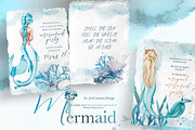 Hand-Painted Mermaid Clipart Set, a Person Illustration by ArtCreationsDesign (Thumbnail 22 of 24)