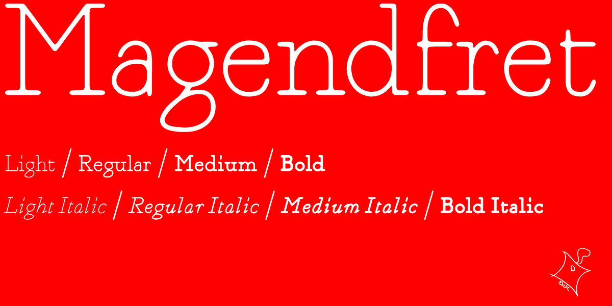 Magendfret, a Slab Serif Font by sugargliderz