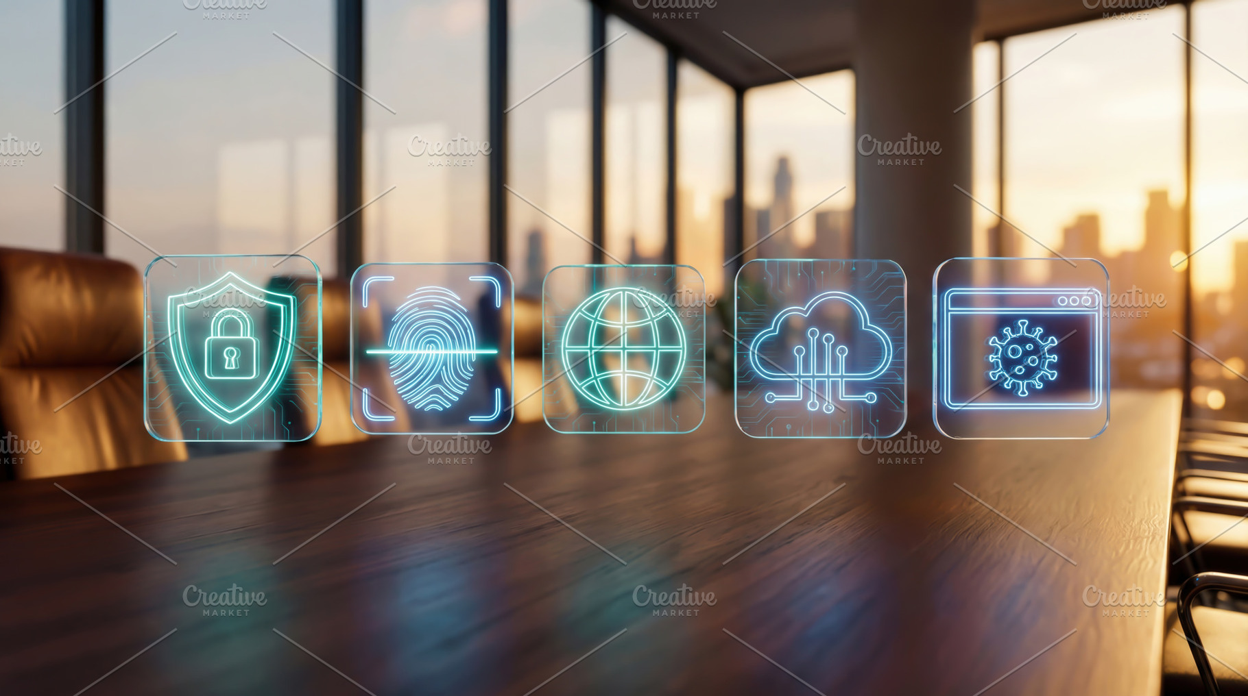 Digital icons for cybersecurity, a Business Photo by Shootdiem